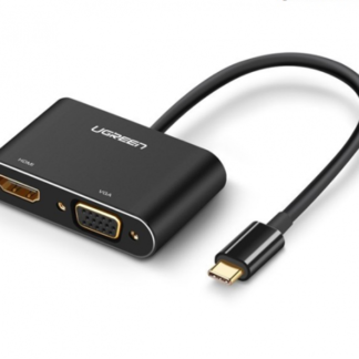 CABLE  USB-C To HDMI và VGA Ugreen (50318) dài 25cm