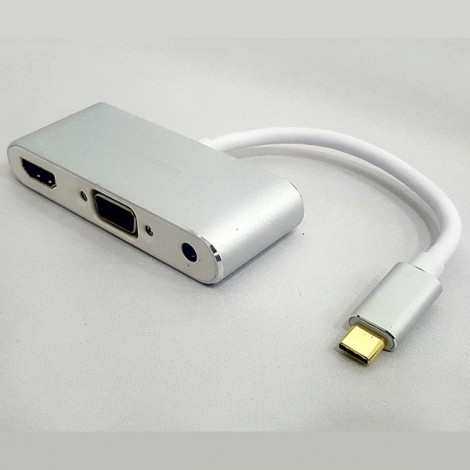 Cable Type-C sang HDMI/VGA /USB 2.0+Audio KM KY-V011S