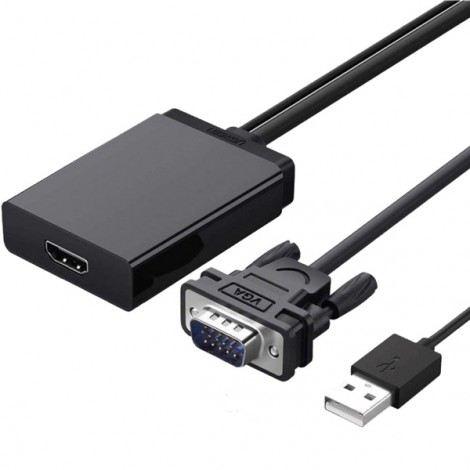 Cable Chuyển VGA sang HDMI + Audio 3.5mm Ugreen 60814