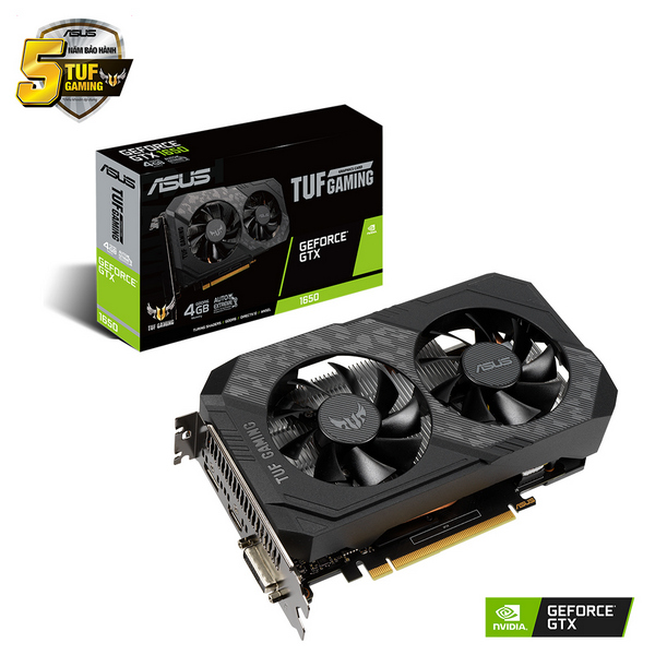 VGA Asus TUF-GTX1650-4GD6-GAMING (NVIDIA Geforce/ 4Gb/ DDR6/ 128 Bits)