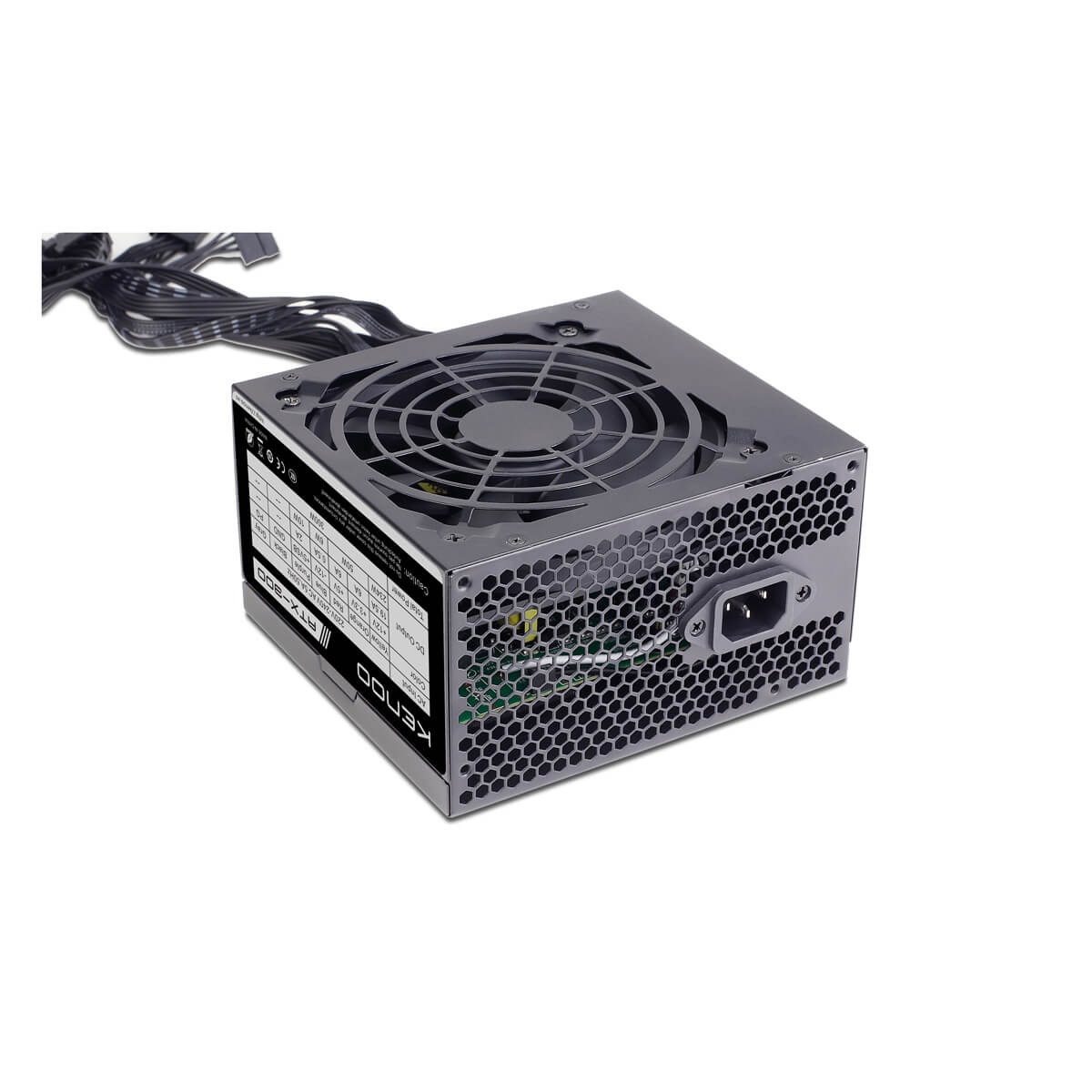 Nguồn máy tính KENOO ATX300 - (Fan 12) - Mầu Đen - Cáp dẹt