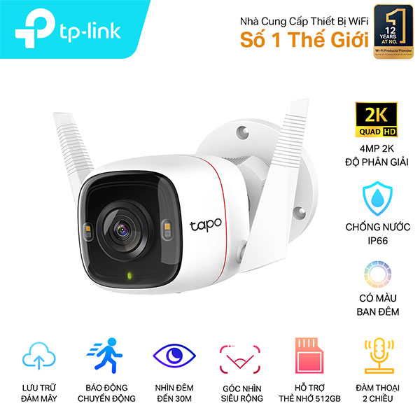 Camera IP Wifi TP-Link Tapo C320WS 4MP 2K ngoài trời
