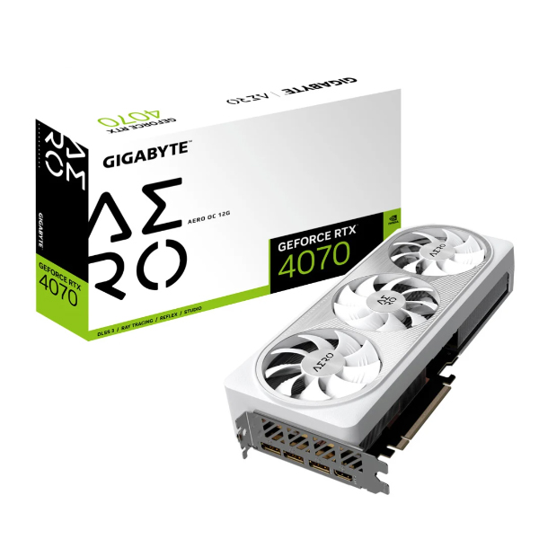 Card đồ họa Gigabyte RTX 4070 AERO OC 12G (Geforce RTX 4070/ 12GB/ GDDR6X/ 192 bit)