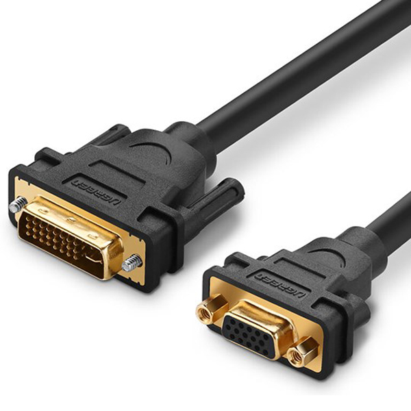 Cáp chuyển Ugreen 30499 DVI (24+5) sang VGA (15cm)