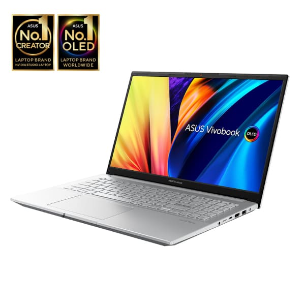 Laptop Asus Vivobook Pro 15 M6500QC-MA005W (Ryzen 7 5800H/ 16GB/ 512GB SSD/ Nvidia GeForce RTX 3050 4Gb GDDR6/ 15.6inch 2.8K/ Windows 11 Home/ Silver/ Vỏ nhôm)