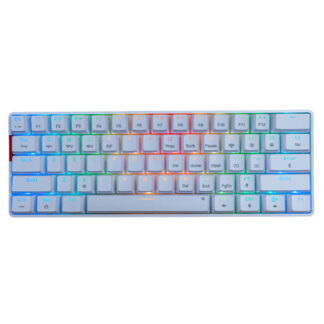 Bàn phím cơ không dây Edra EK361W V3 RGB Trắng Brown Switch