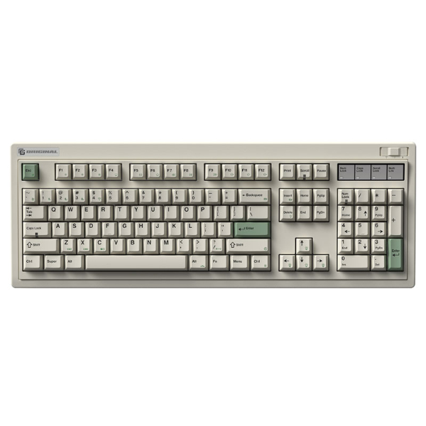 Bàn phím cơ FL-Esports OG104 Classic White 3 Mode (Kailh Coolmint V2 switch/ PBT/ LED RGB/ Grey)