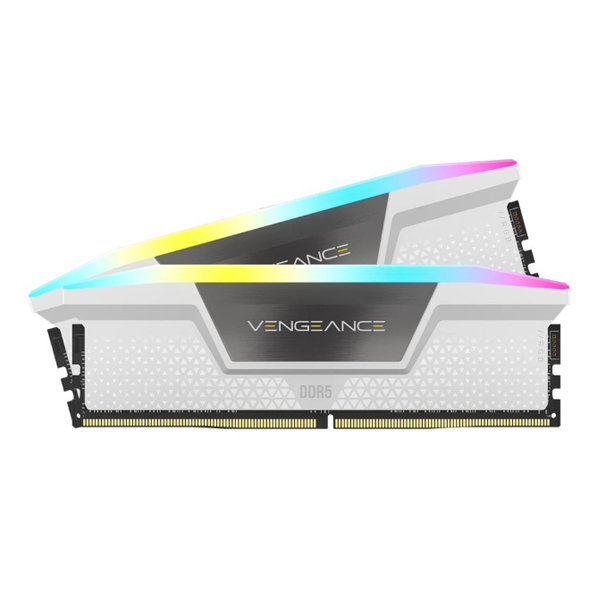 Ram desktop Corsair Vengeance CMH64GX5M2B5200C40W 64GB (2x32GB) White (DDR5/ 5600 Mhz/ LED RGB/ Tản nhiệt/ Non-ECC)