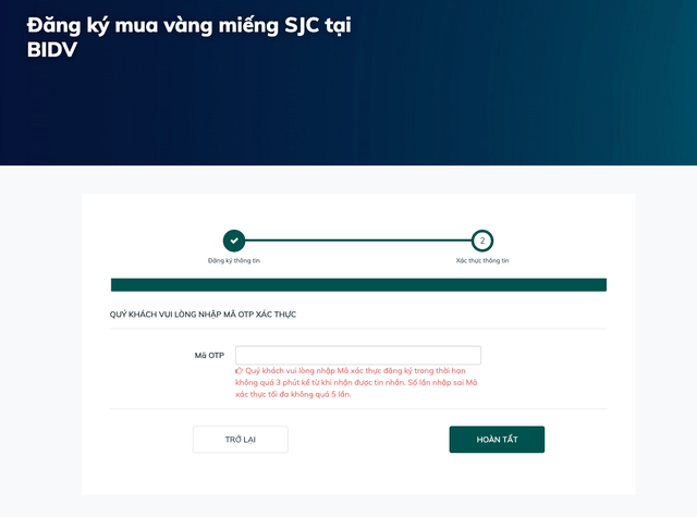 Dân văn phòng chỉ cách đăng ký mua vàng online từ 3 ngân hàng Vietcombank, Agribank và BIDV- Ảnh 13. Dân văn phòng chỉ cách đăng ký mua vàng online từ 3 ngân hàng Vietcombank, Agribank và BIDV- Ảnh 13.