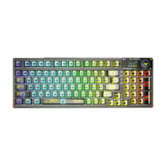 Bàn phím cơ Aula 3 MODE AULA F98 PRO đen trong suốt (Ice crystal switch/ PBT Doubleshot/ LED RGB)