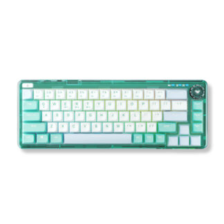 Bàn phím cơ Aula 3 MODE AULA F68 Xanh Lá (Ice crystal switch/ PBT/ LED RGB)