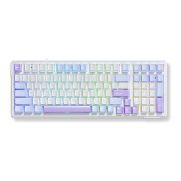 Bàn phím cơ Aula 3 MODE AULA F99 Xanh Dương + Trắng + Tím (Agile switch/ PBT/ LED RGB)