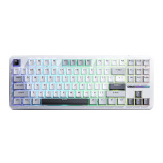 Bàn phím cơ Aula F87 Xám Trắng Xám Đậm (Grey wood switch/ ABS/ LED RGB)