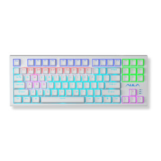 Bàn phím cơ Aula F3032 Trắng (Red Switch/ ABS/ LED RGB)