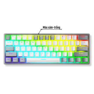 Bàn phím cơ Aula F3261 Xám trắng (Blue Switch/ ABS/ LED RGB)