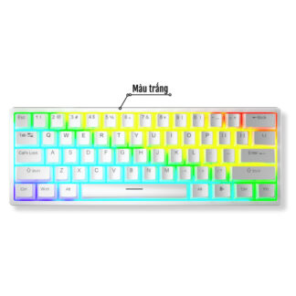 Bàn phím cơ Aula F3261 Trắng (Blue Switch/ ABS/ LED RGB)
