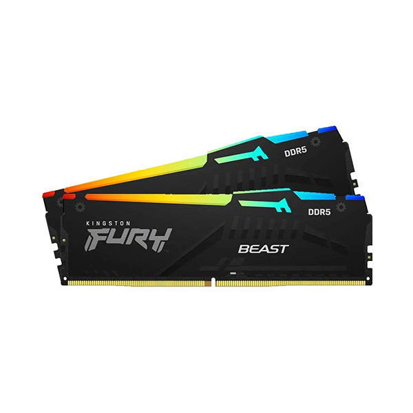 Ram desktop Kingston FURY Beast RGB 32GB (2x16GB) DDR5 5200Mhz (KF552C40BBAK2-32)