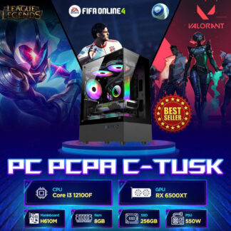 PC PCPA C-TUSK -I3/8G/RX6500XT (Core i3 12100F/ 8GB/ 256Gb SSD/ RX 6500XT/ NoOS)