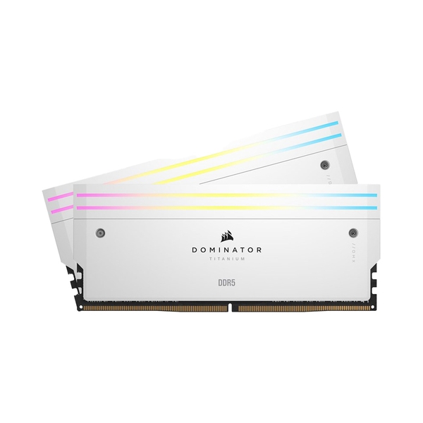Ram desktop Corsair Dominator Titanium White 96GB (2x48GB) CMP96GX5M2B6600C32W (DDR5/ 6600 Mhz/ LED RGB/ Non-ECC)