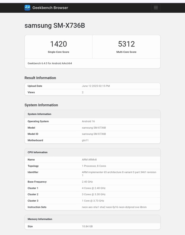 Galaxy Tab S11 Ultra lộ diện thông số cấu hình- Ảnh 1.