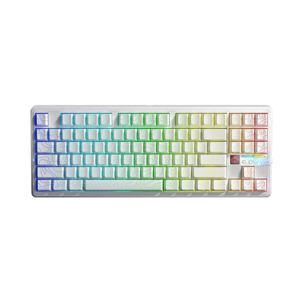 Bàn phím cơ Aula 3 MODE F87 Pro V2 Màu Trắng Contour Star Vector switch